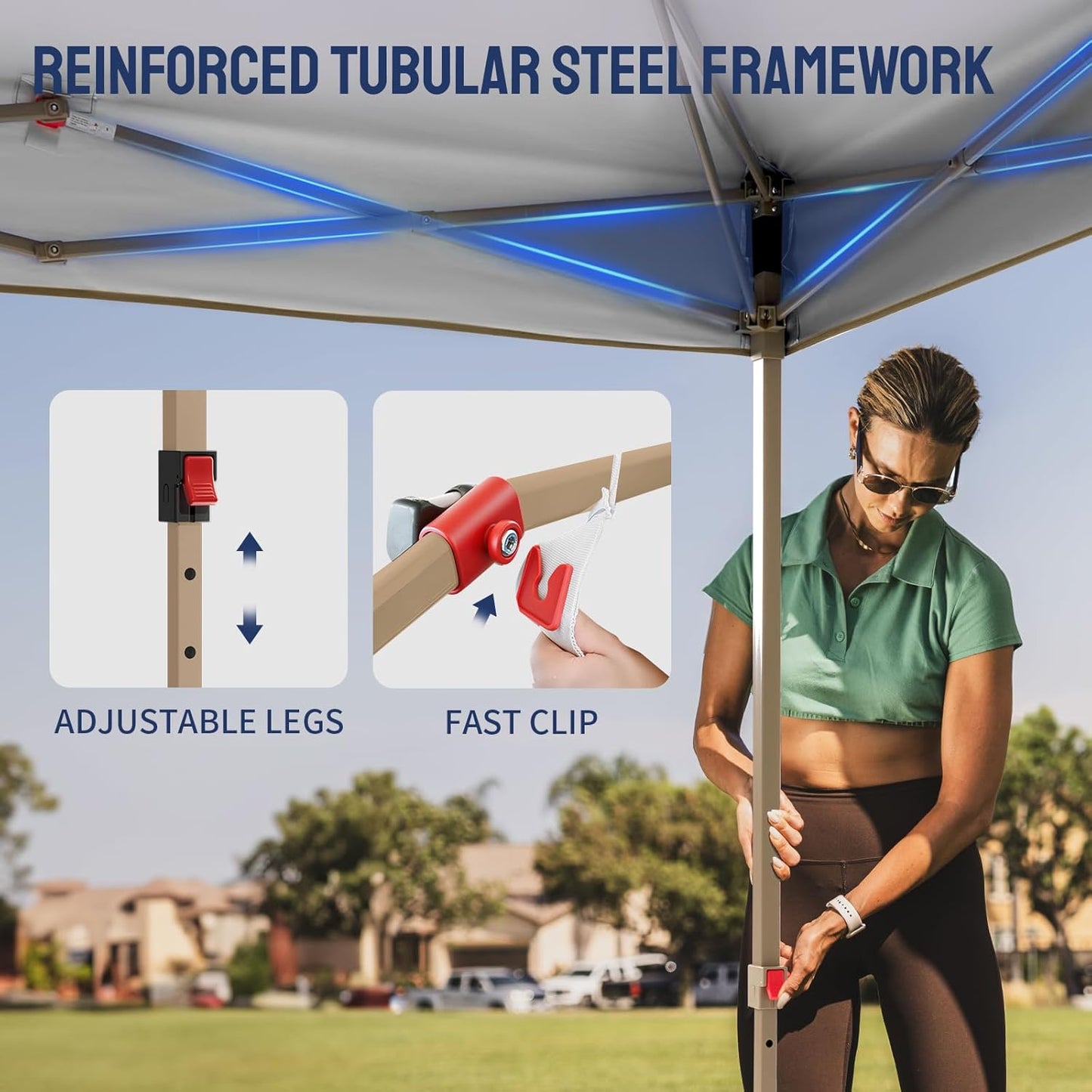 10X10 Pop up Gazebo, Canopy with Mosquito Netting,Instant Screen Tent with 4 Ropes, 8 Stakes, 4 Sandbags and Wheeled Storage Bag,For Patio & Backyard Parties,Camping&Events- Beige