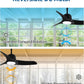 42" Outdoor Ceiling Fans with Lights, IP66 Wet Rated Waterproof Ceiling Fan with Remote Control, 6-Speed DC Motor, Farmhouse Gazebo Fan for Porch Patios Pavilion (Black)