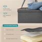 MAZIE Collection - 43 Inches Folding Storage Ottoman Bench, Ottoman Foot Rest, End of Bed Bench, Storage Chest, Load 660 Lb, for Living Room, Bedroom, Entryway, Dark Gray ULSF77K