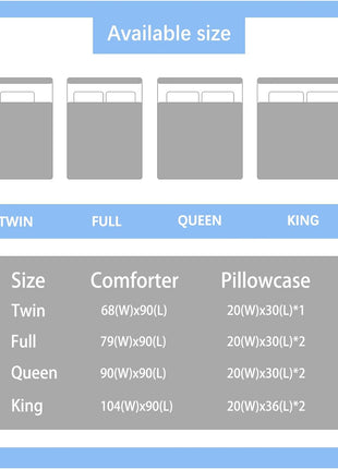 Queen Size Soundwave Comforter Set with 2 Pillowcases - Youth Bedroom Bedding Decor SC00049-005