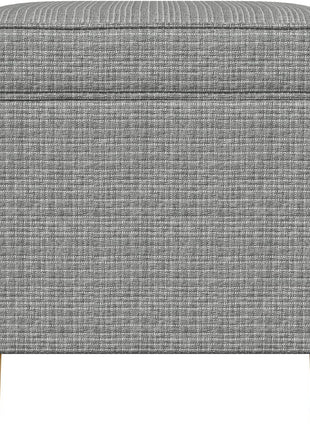 Dinah Collection Modern Storage Ottoman with Sage Mini Grid Pattern for Living Room and Bedroom