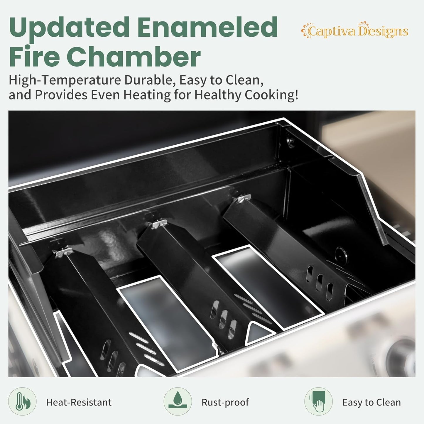 Propane Gas Griddle Grill Combo with Porcelain-Enameled Cast Iron Grate & Cast Iron Pan, Dual BBQ Grill with Flat Top Griddle for Outdoor Kitchen & Backyard Barbecue,696 SQIN Cook Area