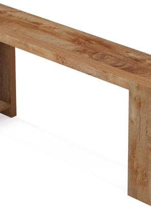 70.9-Inch Extended Farmhouse Console Table in Light Oak Brown for Living Room, Hallway, and Entryway