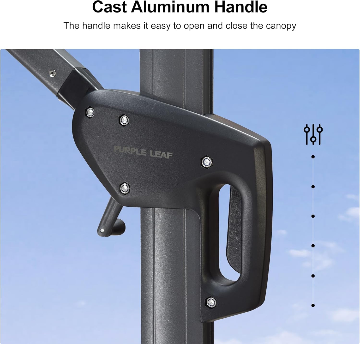 9 Feet Patio Umbrella Outdoor Cantilever Square Umbrella Aluminum Offset Umbrella with 360-Degree Rotation for Garden Deck Pool Patio, Navy Blue