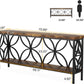 70.9-Inch Narrow Sofa Table, Industrial Long Sofa Table behind Couch, Entry Console Table with Storage for Entryway, Living Room, Foyer, Unique Design, Rustic Brown | Narrow, Industrial, Long, Entry Console Table, with Storage