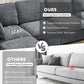Modular Sectional Couch 8 Seat, Cloud Sofa for Living Room,Chenille Sofa Set with Ottoman, Grey