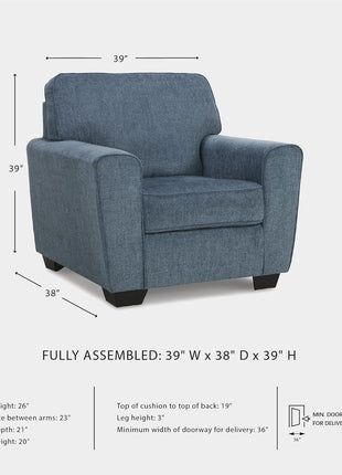 Cashton Contemporary Upholstered Chair in Blue by Signature Design by Ashley