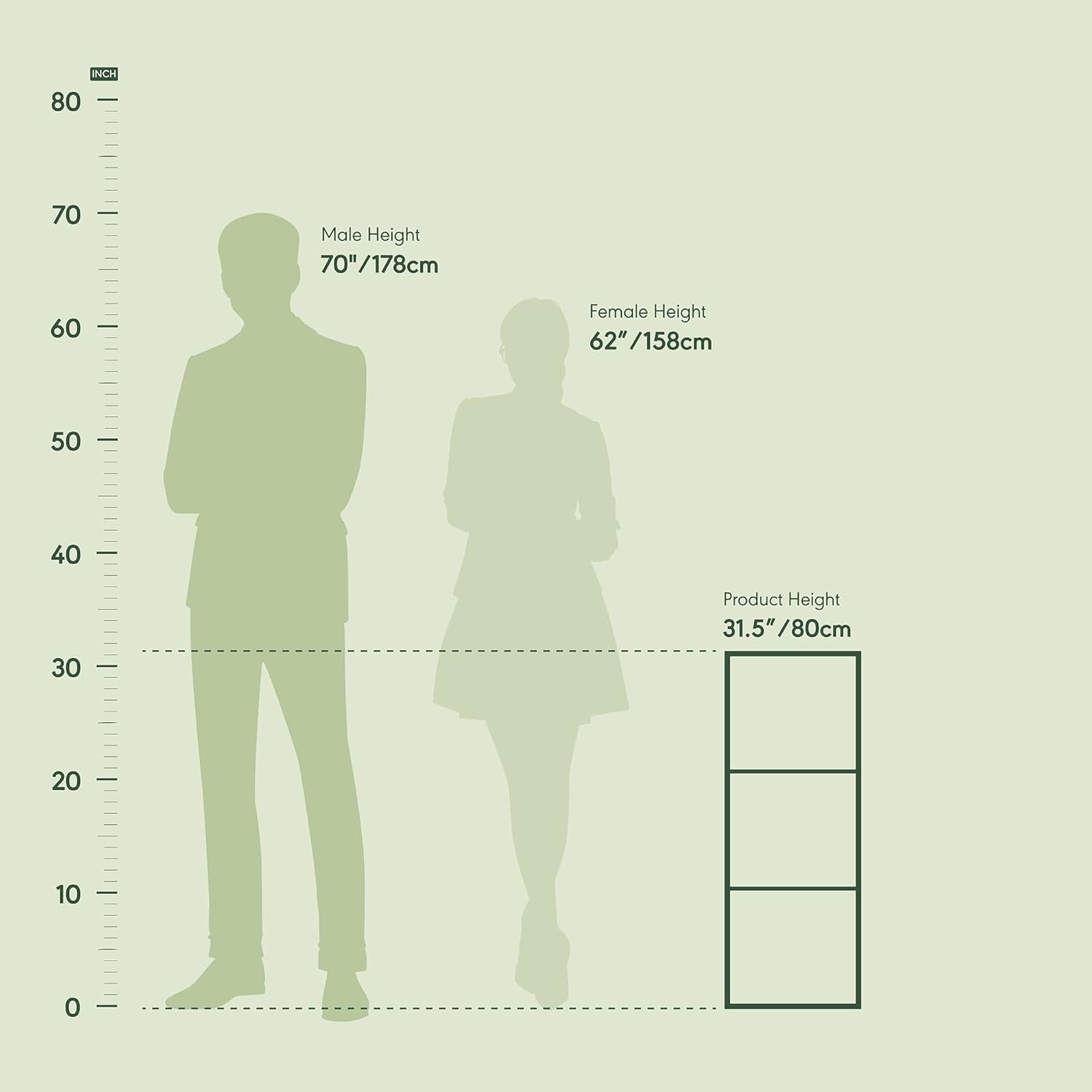 LUDER Book Shelf, 3-Cube Bookshelf, Bookcase with Open Shelves, 9.3 X 12 X 31.5, for Living Room, Bedroom, Home Office, White