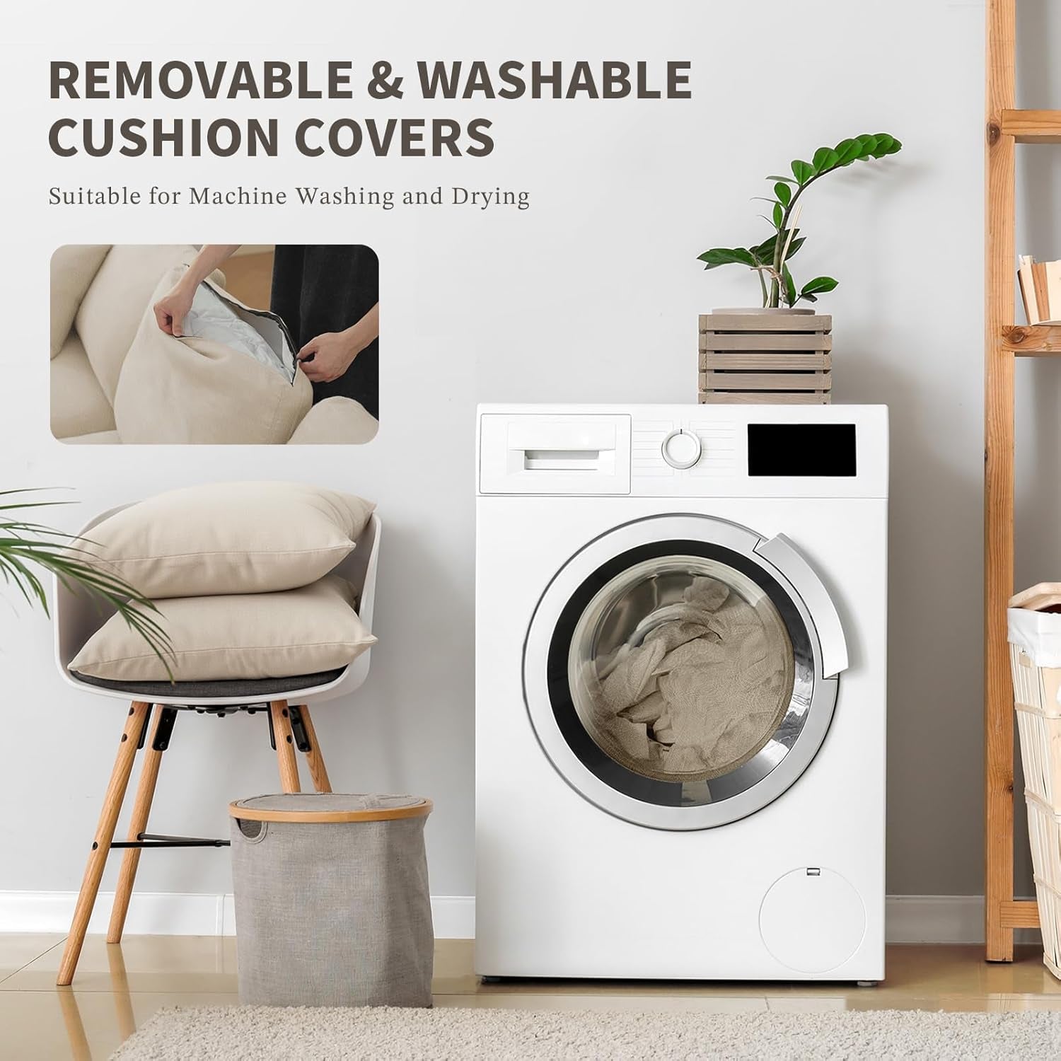 Cloud Couch Modular Sectional Sofa, 95.4" 4-Seater L Shaped Sectional Couches for Living Room, Convertible Cloud Sofa with Ottoman, down Filled Wide & Deep Seat, Removable Washable Cushion Covers