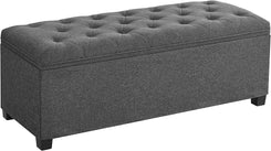 Storage Ottoman Bench, Foot Rest with Legs, 15.7 X 43.3 X 15.7 Inches, End of Bed Bench, Storage Chest, Load up to 660 Lb, for Living Room, Bedroom, Entryway, Dark Gray ULSF088G01