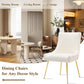 Velvet Dining Chairs Set of 2 with Gold Metal Legs, Modern Upholstered Kitchen Chair with Pull Handle & Pleated Back, Mid Century Accent Chair for Vanity,Dining,Kitchen,Living Room, Beige