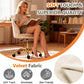White Vanity Chair with Wheels, Cute Velvet Desk Chair, Height Adjustable, Ergonomic Home Office Desk Chairs, Rolling Vanity Chairs for Living Room/Makeup Room/Bedroom