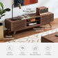 Ensley TV Stand, Mid Century Modern for 55/60/65 Inch TV, Farmhouse TV Stand, Entertainment Center with Storage, TV and Media Console for Living Room (Walnut, 59" Low)