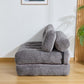 Folding Sofa Bed, Convertible Sleeper Chair Couch Bed Faux Rabbit Fur for Adults, with Back Support Floor Couch Comfy Floor Sofa for Living Room Bedroom, Dark Grey, Single