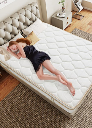 12-Inch Queen Hybrid Mattress with Memory Foam and Pocket Springs for Enhanced Pressure Relief and Motion Isolation, Medium Firmness, CertiPUR-US Certified