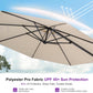 10 Feet Patio Umbrella Outdoor Cantilever round Umbrella Aluminum Offset Umbrella with 360-Degree Rotation for Garden Deck Pool Patio, Beige