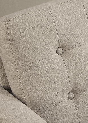 Beige Loveseat Sofa for Living Room - Compact Couch in a Box for Small Spaces