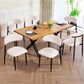 Dining Chairs Set of 4, Metal Kitchen Chairs with Modern Fabric Upholstered for Dining Room, Beige