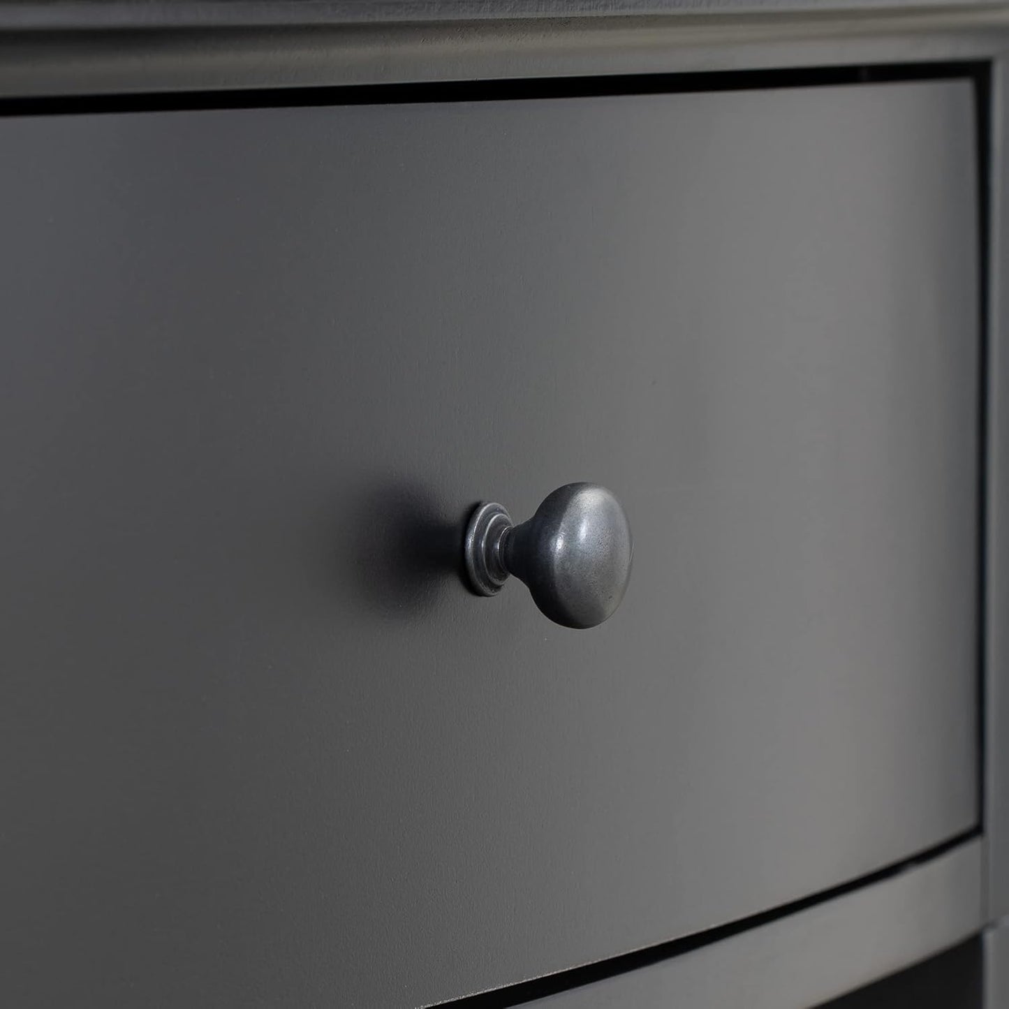 Half-Moon Console Table, Retro Sofa Table with 3 Storage Drawers and Shelf, Solid Wood Side Table for Entryway Living Room Bedroom, Black