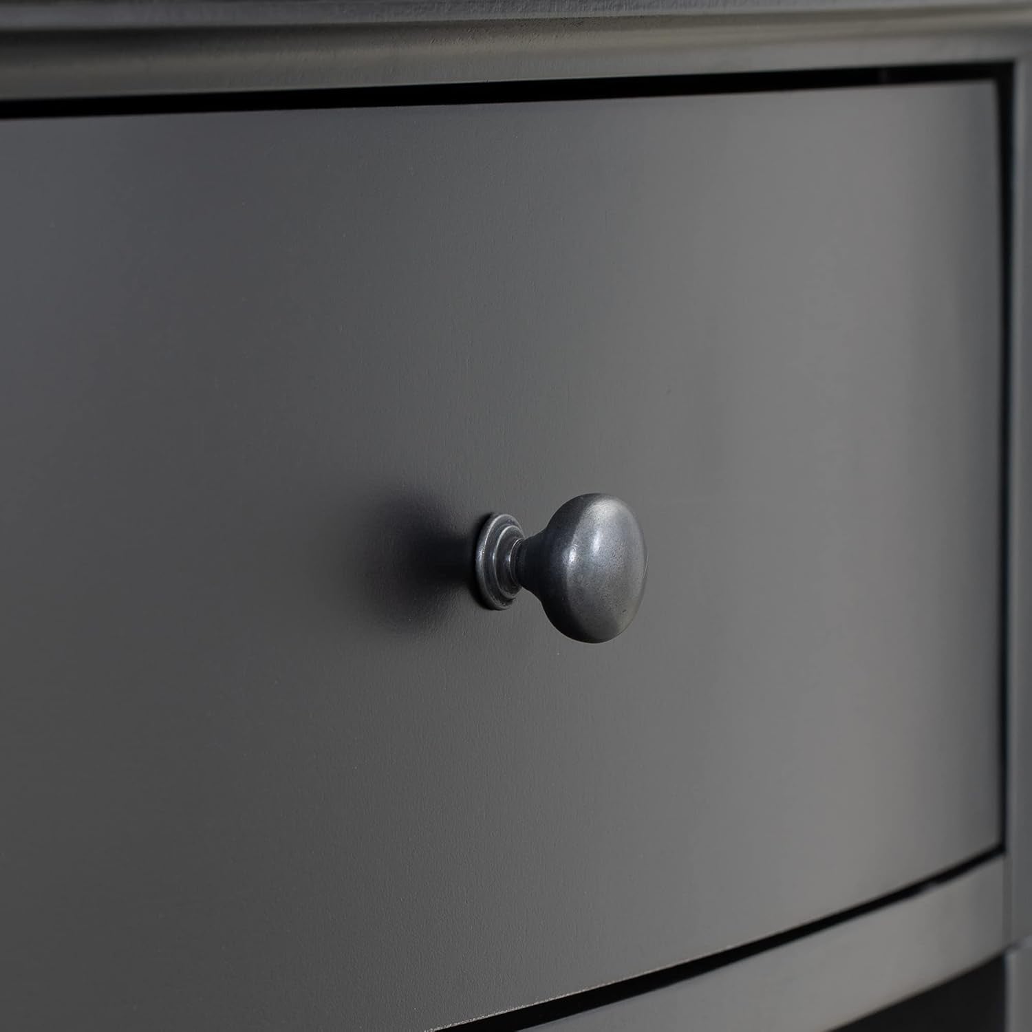 Half-Moon Console Table, Retro Sofa Table with 3 Storage Drawers and Shelf, Solid Wood Side Table for Entryway Living Room Bedroom, Black