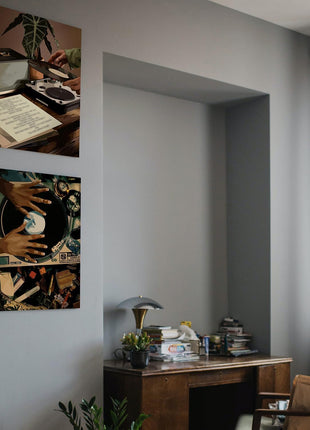 Contemporary Black Woman Wall Art Collection - Set of 3 Framed Canvas Prints Showcasing African American Music and Record Player Designs for Bedroom and Living Room, 12x16 Inches