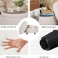Fabric round Storage Ottoman with Reversible Tray Lid – Multi-Functional Footrest, Hidden Storage, Sturdy & Stylish Small Coffee Table for Living Room, Bedroom, or Entryway(Beige)