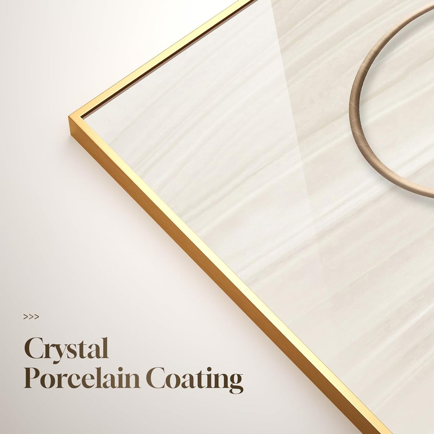 Large Framed Modern Luxury Gold Wall Art for Living Room, 3 Piece Bright Style Art Prints Paintings Artwork for Walls, Bronze Gold Geometric Pictures for Hallway Stair Office Wall Decor 24X36 In