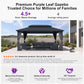 10' X 16' Permanent Hardtop Gazebo Aluminum Frame with Galvanized Steel Double Vented Roof Includes Removable Netting and Curtains with Hooks for Garden Patio Lawns Grey