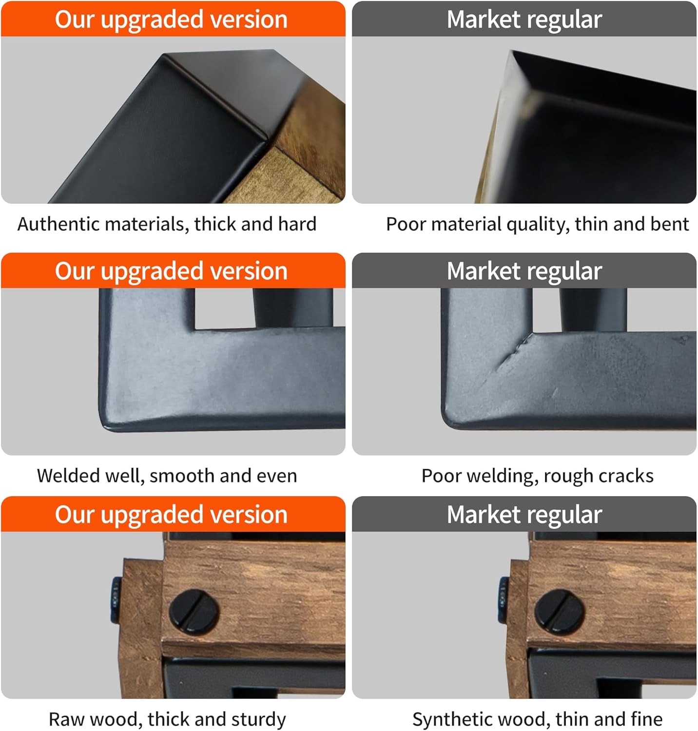 Black Flush Mount Ceiling Light, 2-Light Rustic Farmhouse Fixture with Metal & Wood Frame, Dimmable Close-To-Ceiling Lighting for Kitchen Bedroom Living Room Hallway Entryway