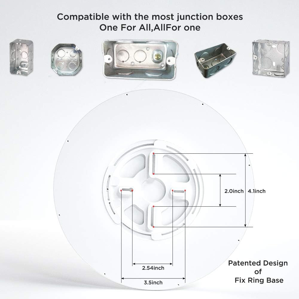 Flush Mount 12 Inch Ceiling Light (Milk White Shell), 20W Surface Mount LED Light Fixture for Bedroom Kitchen,5 Color Temperatures in One,0.94 Inch Thickness Round