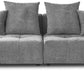 183.5 Inch U-Shaped Modular Sectional Sofas, Modern 4-Seater Couch with Chaise Ottomans, Mid Century Modern Sectional Couches, Cozy Sleeper Sofa for Living Room (Linen Fabric, Grey)