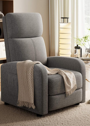 Ergonomic Recliner Chair for Adults with Adjustable Features, Side Pocket, High Back, Wide Arms, and Padded Seat – Ideal for Home Theater and Living Room Seating