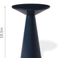 Small Pedestal End Table round Farmhouse Martini Table Wood Plant Stand Rustic Drink Table for Small Space Living Room, Dark Blue