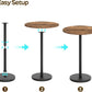 Bar Table, round Bar Table Set of 2, Counter Height Table, Pub Cocktail Table, Metal Frame, for Bistro, Dining Room, Living Room, Terrace, Rustic Brown and Black BT05L2BRY1