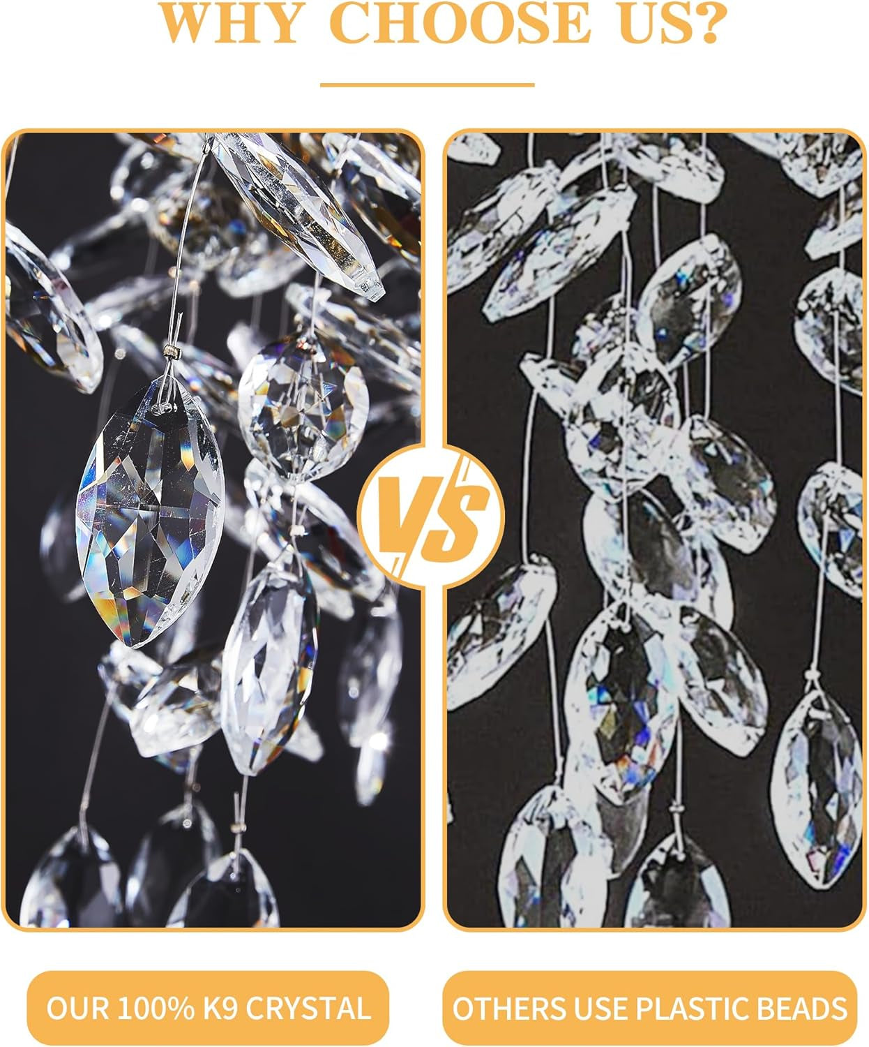 Modern Tree Branch Crystal Chandelier Luxury Silver Crystal Pendant Lighting 23.6" Contemporary 8-Light Chandeliers for Dining Room Kitchen Bedroom Living Room