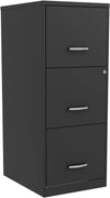 Nusparc 3 Drawer Locking Filing Cabinet | Pre-Assembled Steel Construction | Space-Saving Design Is Perfect for Home and Small Office | Letter-Size | Assembled in North America