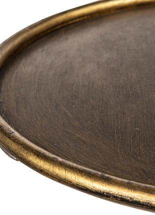 Antique Brass Metal Martini Cocktail Table