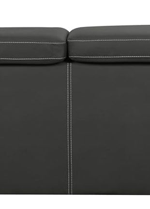 Stylish 127-Inch Charcoal Grey Microfiber U-Shaped Sectional Sofa with Pullout Bed, 7 Seats, Adjustable Headrests, Storage Chaise, and Ottoman – Effortless Assembly, Breathable, High-Quality Design for Modern Living Rooms
