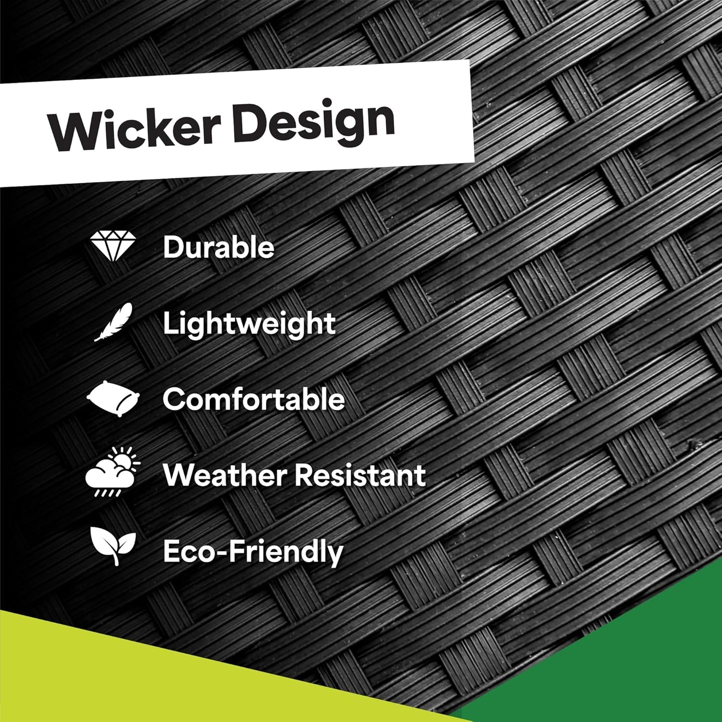 4-Piece Outdoor Patio Furniture Set - Patio Set with 2 Rattan Chairs, 1 Loveseat & 1 Glass -Top Coffee Table - Weather-Proof Wicker with Cushions - Conversation Set for Porch, Balcony, Lawn