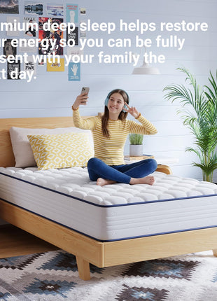 6-Inch Twin Hybrid Mattress - Medium Soft Foam and Spring Combination, Breathable Fabric, Adaptive Support, CertiPUR-US Certified, Perfect for Guest and Children's Bedrooms
