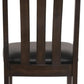 Haddigan Faux Leather Cushioned Rake Back Dining Chair, 2 Count, Dark Brown