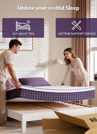 12-Inch Queen Mattress - Plush Cooling Gel Memory Foam Designed for Side Sleepers, Exceptional Pressure Relief, Fiberglass-Free, 365-Night Trial