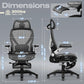 X100 Ergonomic Mesh Office Chair with Footrest, Big and Tall Hone Desk Chair with 5D Flip-Up Arms, Adjustable 3D Lumbar Support,Gaming & Executive Computer Chairs
