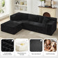 Modular Sectional Sofa Cloud Sectional Couch, 106" Comfy L Shaped Couches for Living Room,Oversized Sofa Sleeper with Deep Seat, No Assembly Required