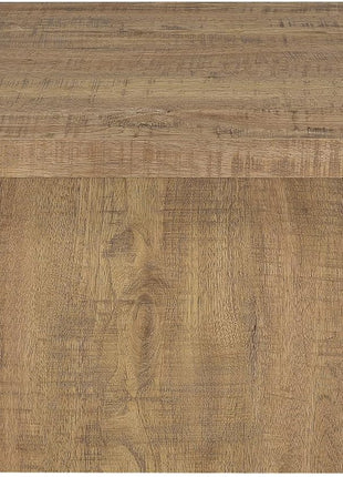 Zetta Square Cocktail Coffee Table in Rustic Farmhouse Mango Brown - Eco-Friendly Engineered Wood Laminate by Home Furnishings