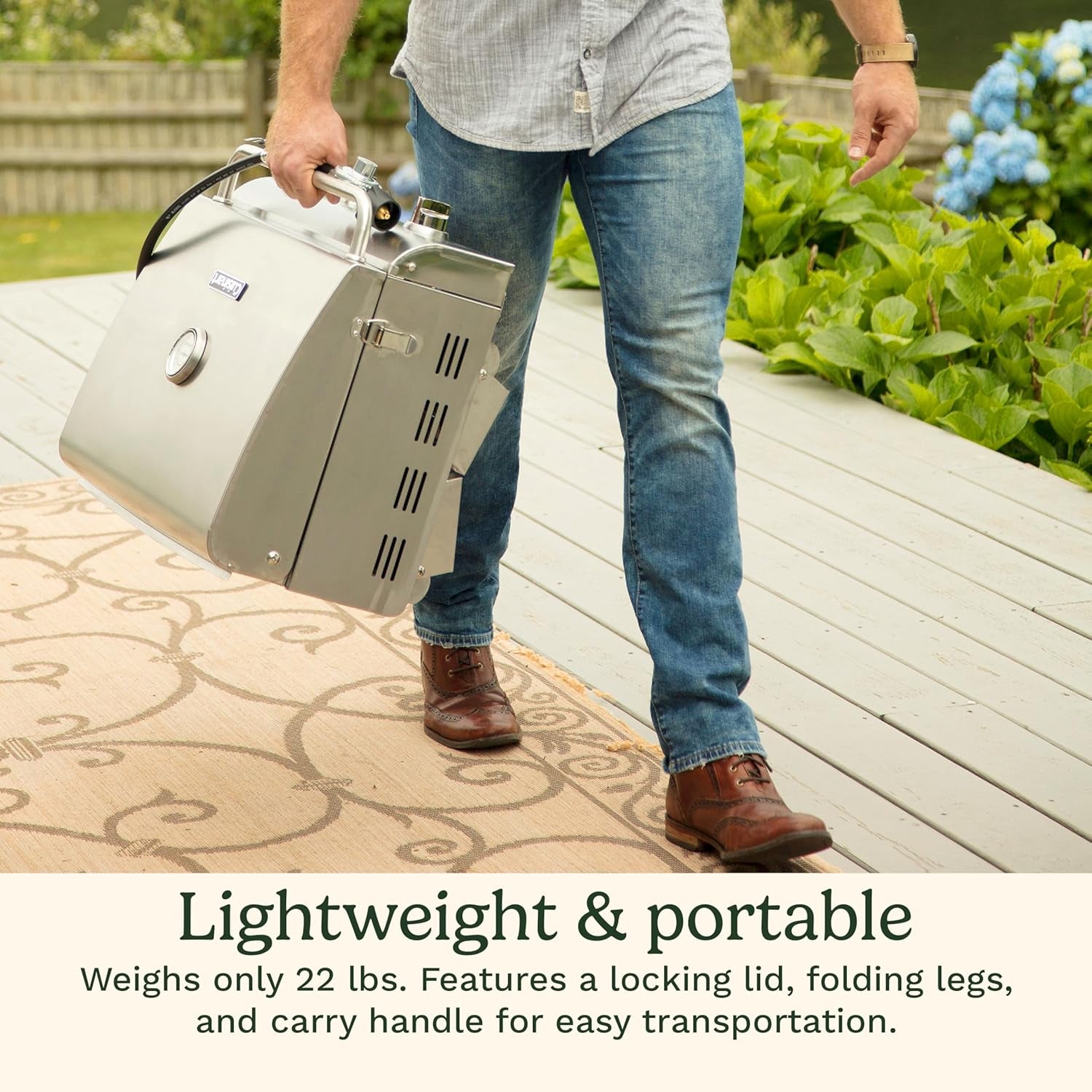 Chef'S Style Tabletop Portable Propane Grill, 20,000 BTU Stainless Steel 2-Burner Outdoor Gas Grill for Camping, Tailgates, BBQ, Hassle-Free Setup, Twist-Start Ignition, CGG-306