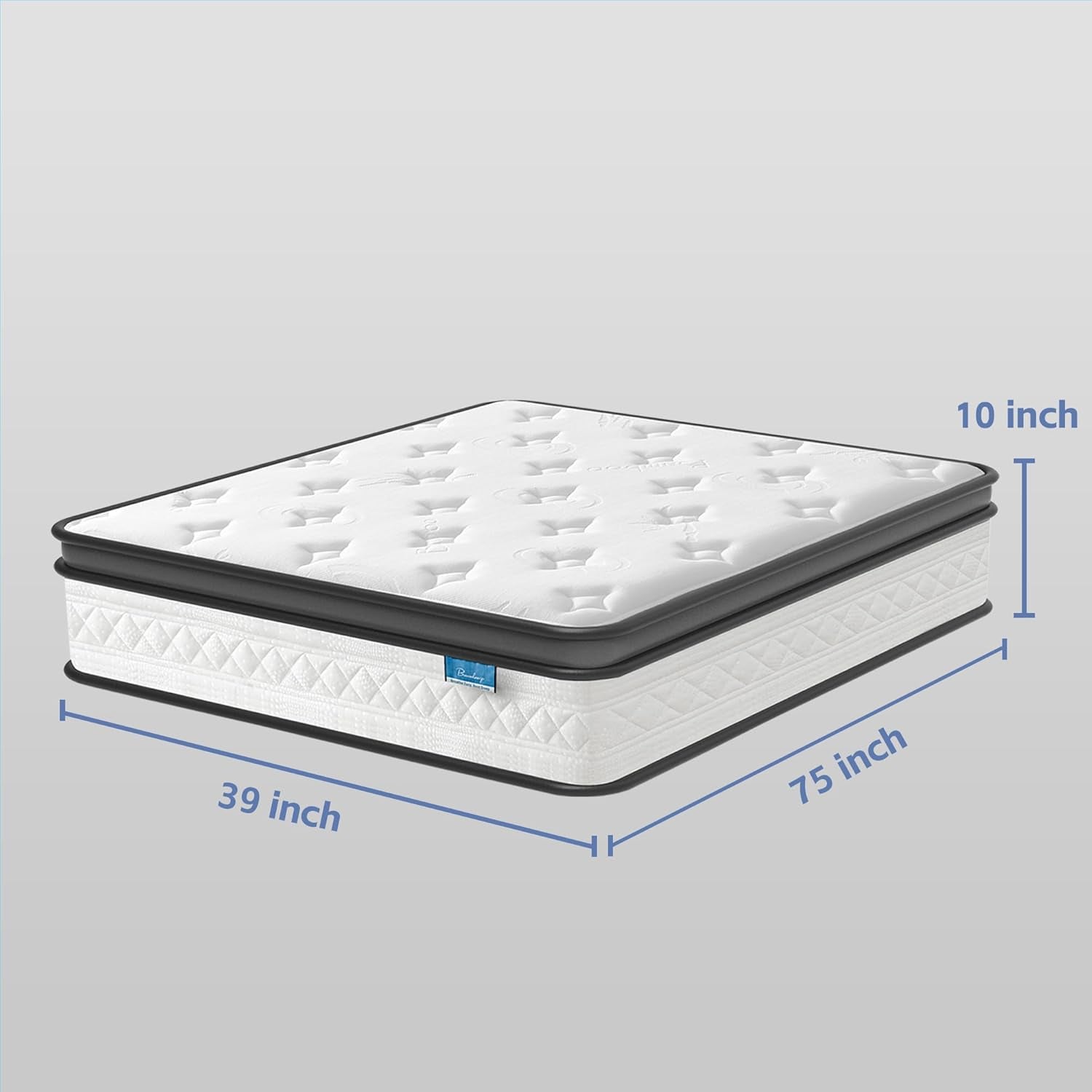 Full Size Mattress, 10 Inch Cooling Hybrid Full Mattress in a Box, Medium Firm with Gel Memory Foam & Pocket Coils, Motion Isolation, Pressure Relief, Certipur-Us
