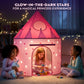 Princess Castle Pop up Tent & Dress up Set – Kids Pink Playhouse Tent for Girls with Glow in the Dark Stars, Foldable Indoor Outdoor Toddler or Baby Girl Tent with Carrying Case