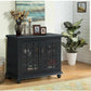 Small Spaces TV Stand 2-Door Accent Cabinet, 38" W X 32" H, Antique Black