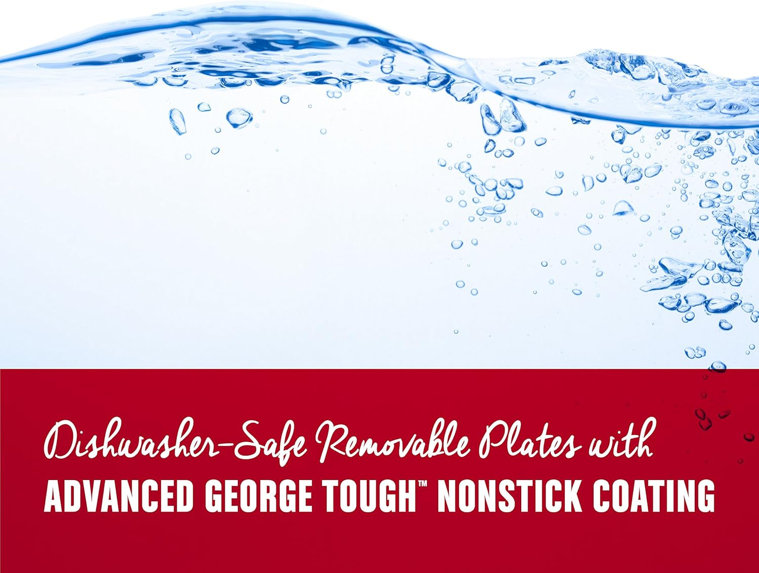 4-Serving Removable Plate Electric Grill and Panini Press, George Tough Non-Stick Coating, Drip Tray Catches Grease, Black